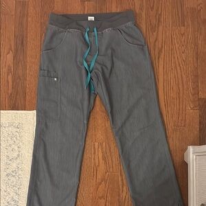 Figs grey straight leg scrub pants